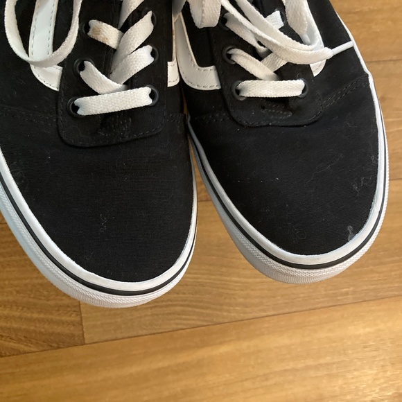 Vans Womens 10.5 Classic Black Canvas Low Top Lace Up Old Skool Skate Sneakers - Picture 7 of 11
